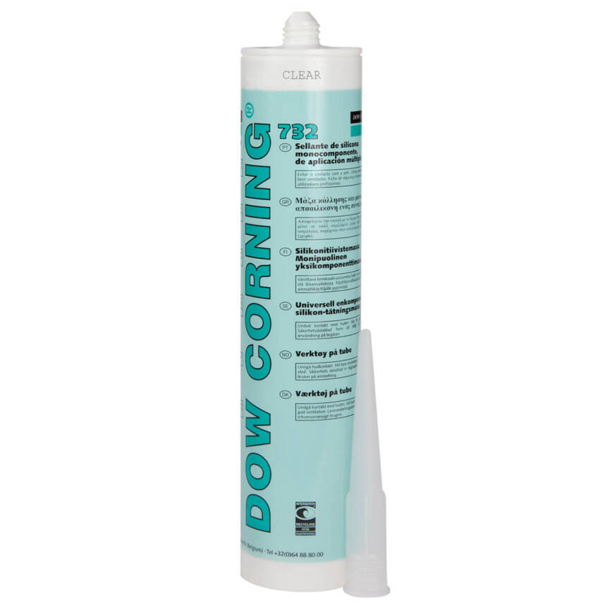 DOWSIL 732 Clear RTV Silicone Adhesive Sealant | Multi-Purpose Cartridge - 1