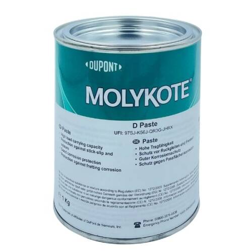 DuPont™ MOLYKOTE® D Paste – High-Pressure Resistant Assembly Paste - 1 Kg - DuPont™ MOLYKOTE®