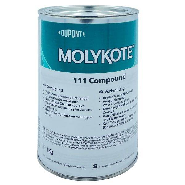 DuPont™ MOLYKOTE® 111 Compound Silikonlu Gres - 1 KG - Yüksek Performanslı Vana ve O-Ring Yağlayıcı - 2