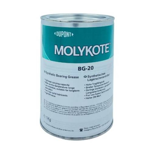 DuPont™ MOLYKOTE® BG-20 Synthetic Bearing Grease – High-Performance Low-Temperature Grease | -45°C to +180°C | 1 KG - DuPont™ MOLYKOTE®