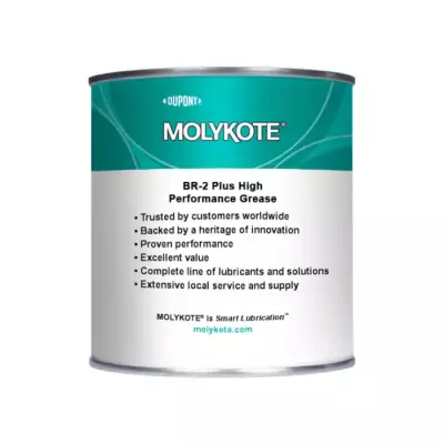 DuPont MOLYKOTE BR-2 Plus High Performance Grease – Long-Life Heavy-Duty Bearing Grease with High Wear Resistance – 1 KG - 2