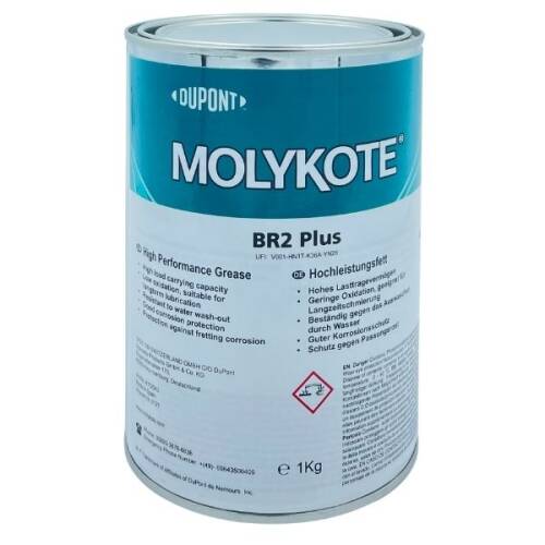 DuPont MOLYKOTE BR-2 Plus High Performance Grease – Long-Life Heavy-Duty Bearing Grease with High Wear Resistance – 1 KG - DuPont™ MOLYKOTE®