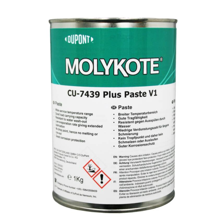 DuPont™ MOLYKOTE® CU-7439 Plus Paste – Yüksek Sıcaklık Bakır Macun - 1 kg - - 2