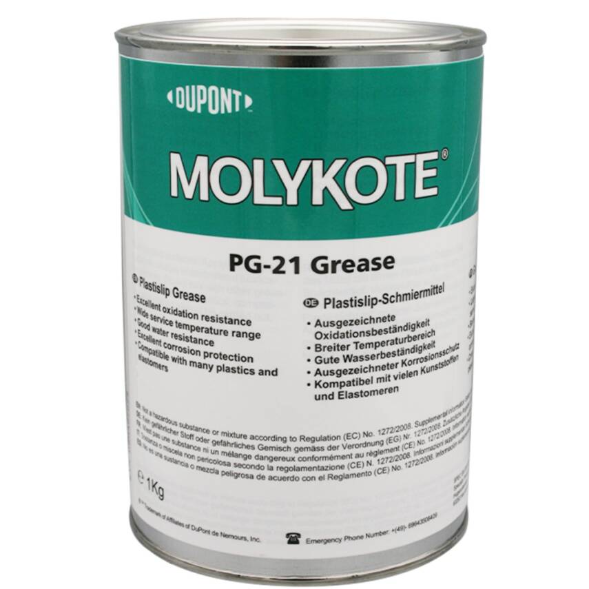 DuPont™ MOLYKOTE® PG-21 Gres | Plastik/Metal Temaslar İçin Uzun Ömürlü Yağlayıcı |1 KG | - 1
